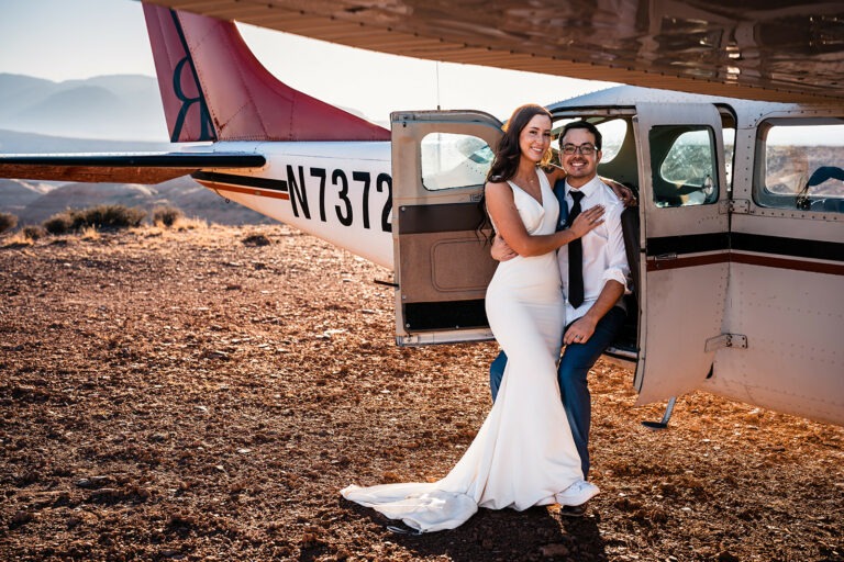 Private Plane Elopement In Moab